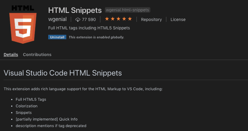 HTML Snippets